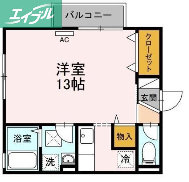 FOREST VALLEY B棟(ワンルーム/2階)の間取り写真