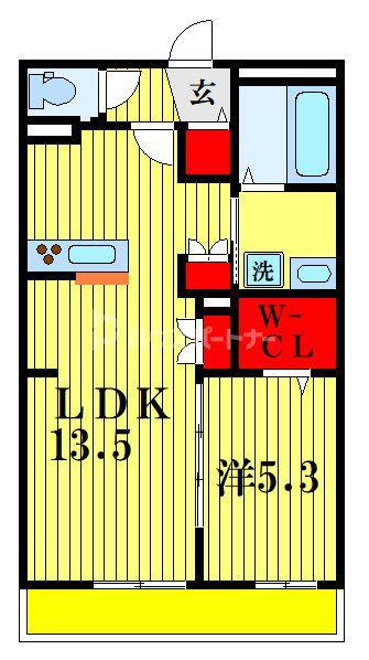 LE CIEL(1LDK/2階)の間取り写真