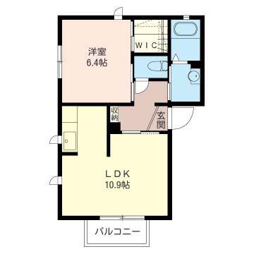 プリンセス壱番館(1LDK/1階)の間取り写真