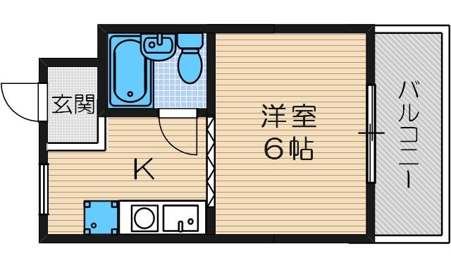 プラットホーム川端通(1DK/4階)の間取り写真