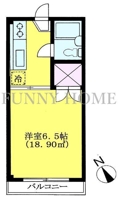 和泉町コーポ(1K/2階)の間取り写真