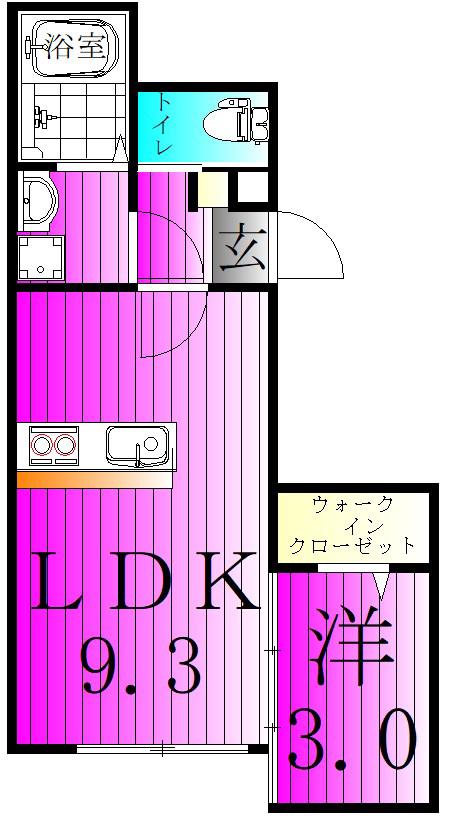 KEIAI RESIDENCE 元山(1LDK/3階)の間取り写真