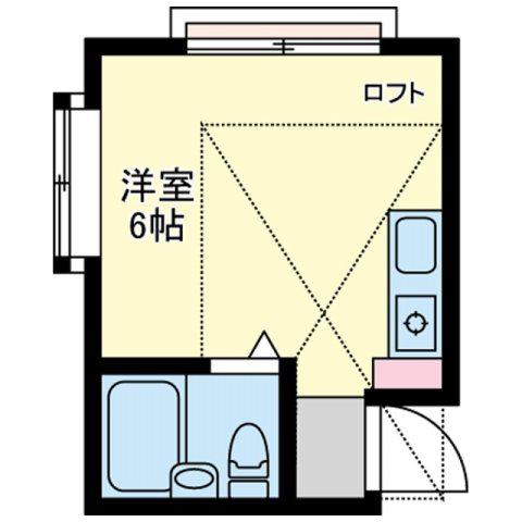 シャルム保谷B棟(ワンルーム/2階)の間取り写真