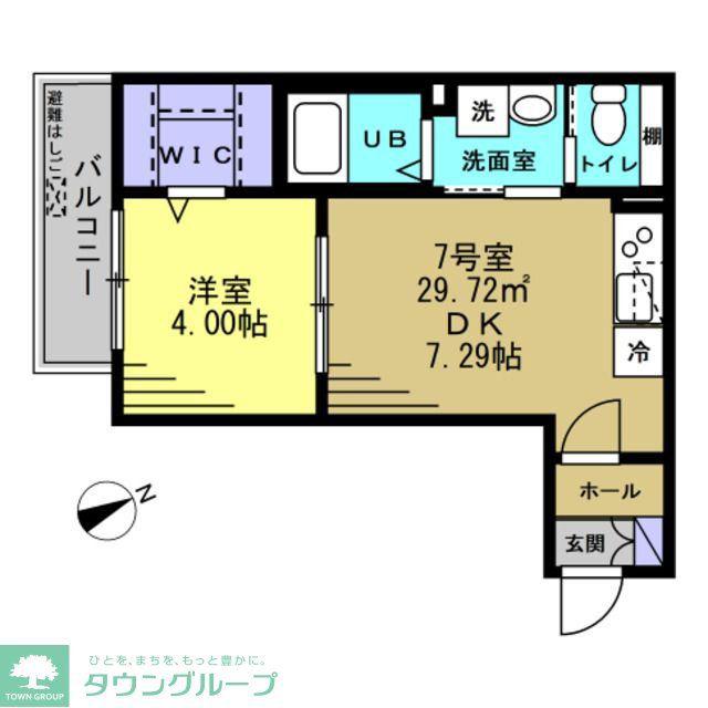 コンフォーティア(1DK/1階)の間取り写真