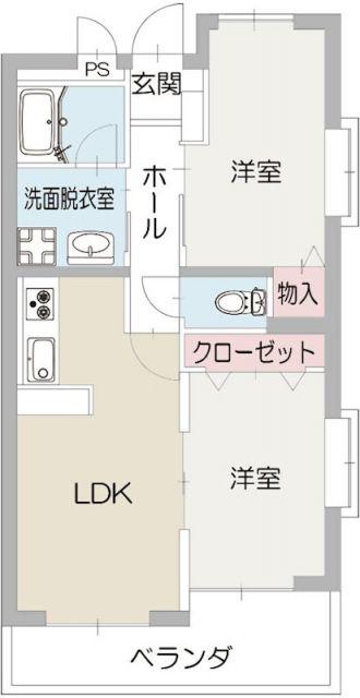 レアールBEANS(2LDK/3階)の間取り写真