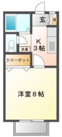 メイプルTSS(1K/2階)の間取り写真