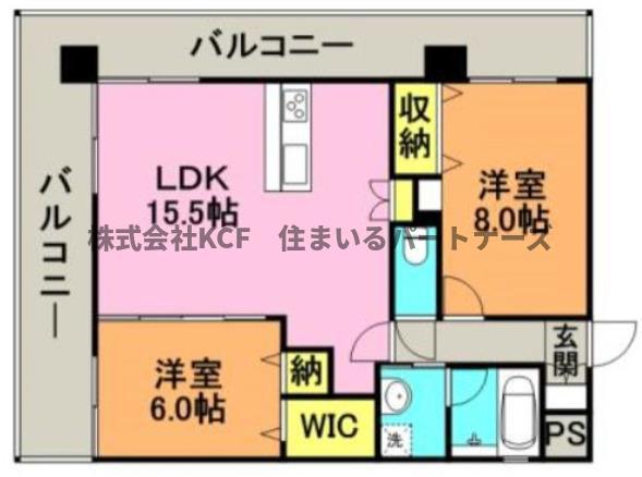 エトランゼ15(2LDK/2階)の間取り写真