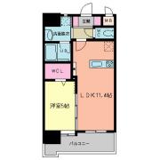 ガーデンコートSUNATSU(1LDK/8階)の間取り写真