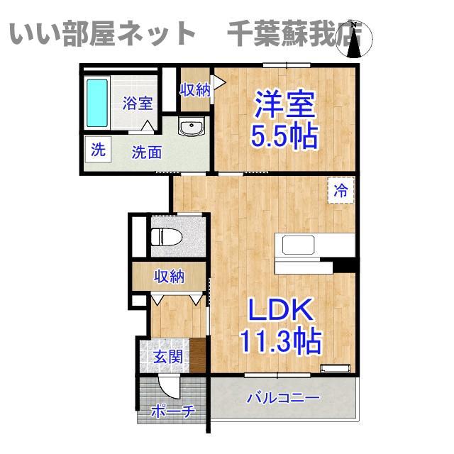 アリエッタII(1LDK/1階)の間取り写真