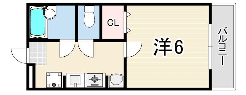 ステラハウスⅤ(1K/3階)の間取り写真