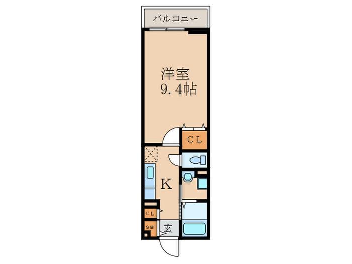 MATSU-KAZE I(1K/2階)の間取り写真