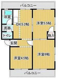 サントピア佐鳴台B(3DK/3階)の間取り写真