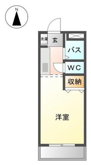 コンフォール(1K/2階)の間取り写真