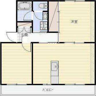 上島マンション(2LDK/3階)の間取り写真
