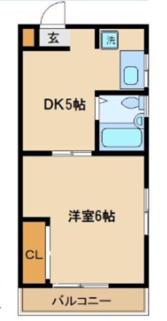コーポいまり(1DK/1階)の間取り写真