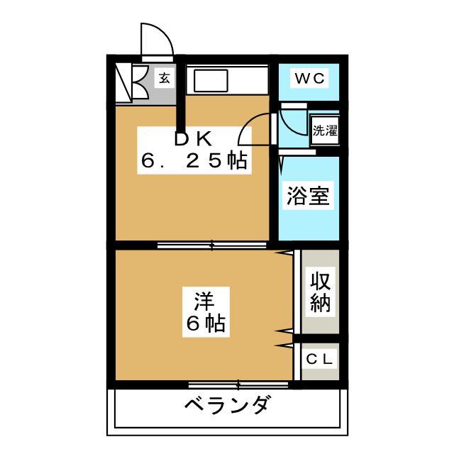 NTKハイム(1DK/1階)の間取り写真