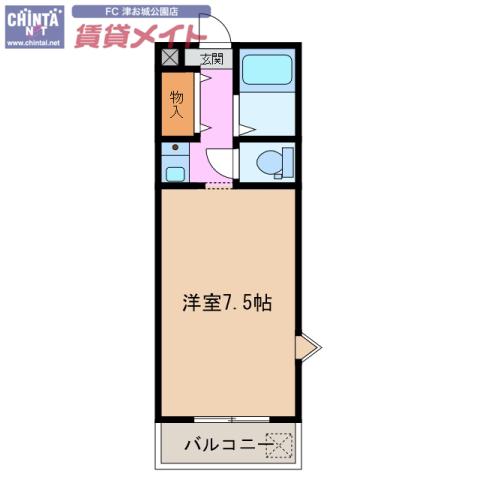 シーサイドパレス(1K/2階)の間取り写真