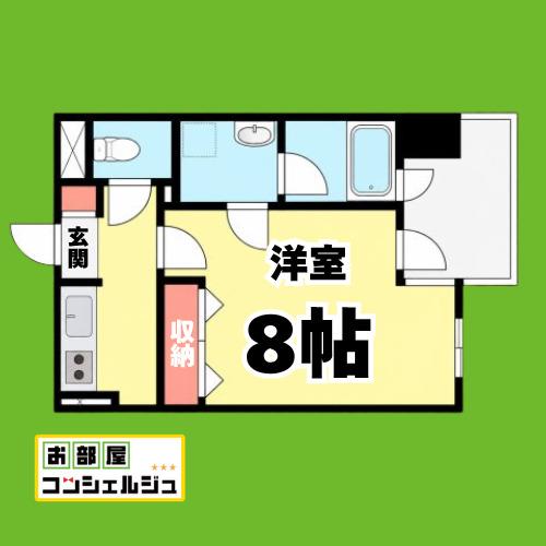 LASANTE東別院(1K/15階)の間取り写真