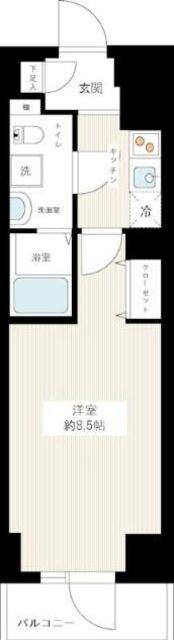 HY′S DURANTE(1K/1階)の間取り写真