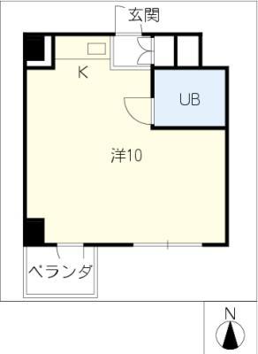 関権第3ビル(ワンルーム/5階)の間取り写真