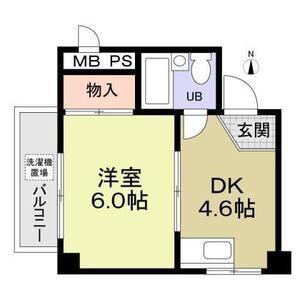 AVANTI下穂積(1DK/2階)の間取り写真