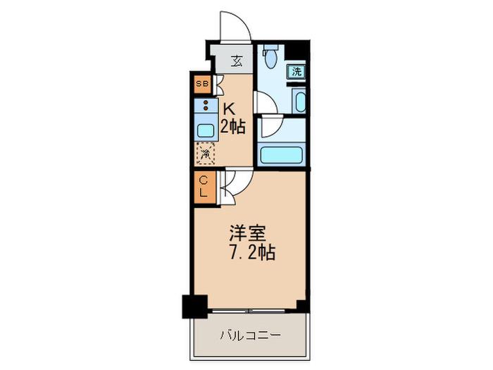 オアーゼ品川レジデンス(1K/5階)の間取り写真