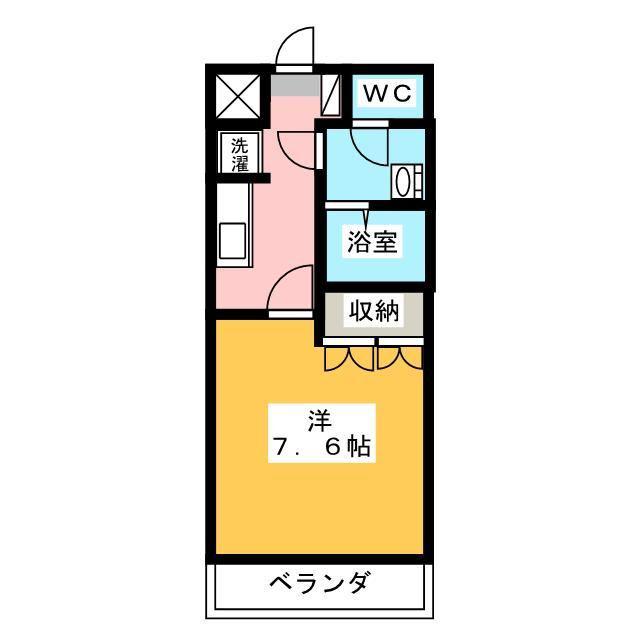 ヴィサイドグリーン(1K/1階)の間取り写真