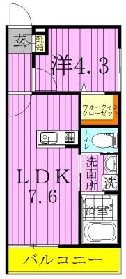 SAARISELKA 柏 サーリセルカ カシワ(1LDK/3階)の間取り写真