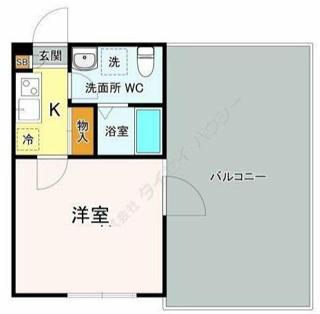 南行徳レジデンス(1K/3階)の間取り写真