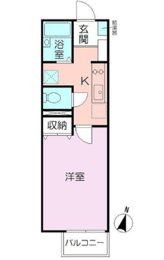 プランドールワン(1K/2階)の間取り写真