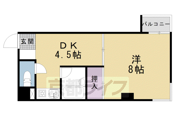 ラフォーレ睦(1DK/3階)の間取り写真
