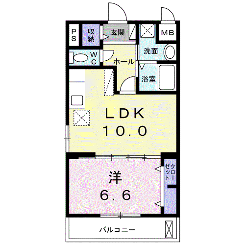 COCO HOUSE(1LDK/1階)の間取り写真
