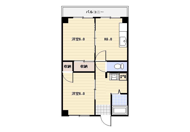 クエスト御池(2LDK/6階)の間取り写真