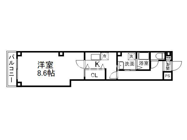 ソフィア円町(1K/3階)の間取り写真