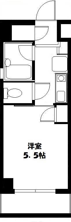 マツキビル(1K/5階)の間取り写真