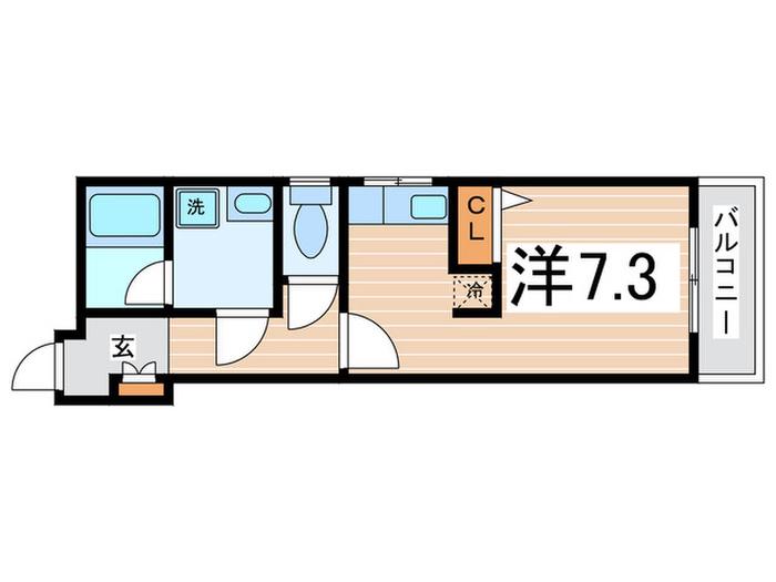 リバティハウス(ワンルーム/4階)の間取り写真