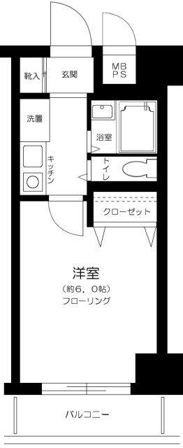 アーバンヒルズ平井(1K/4階)の間取り写真