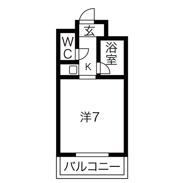 リープハーベン北花田(1K/2階)の間取り写真