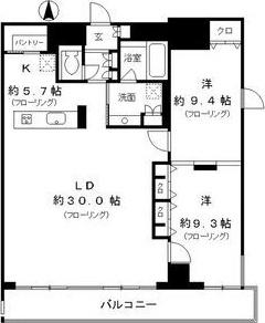 レジディア東桜II(2LDK/11階)の間取り写真