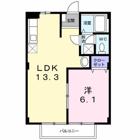 グリーンメゾン(1LDK/1階)の間取り写真