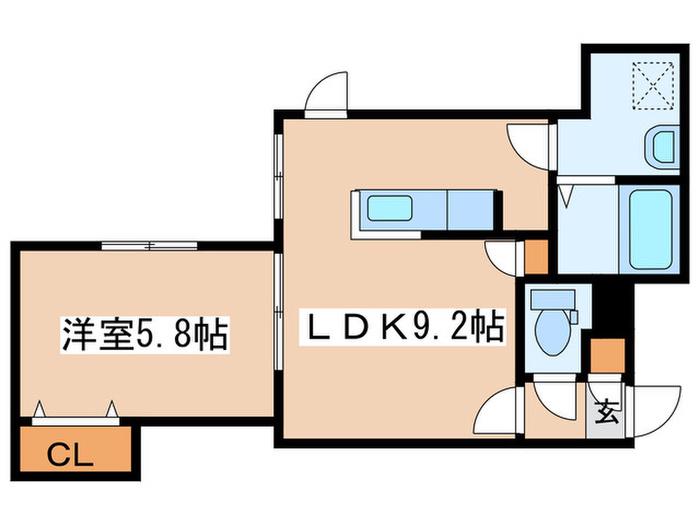 セレーノプリモ(1LDK/1階)の間取り写真