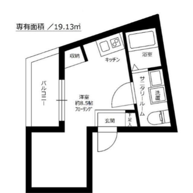 PRNA VILLA(ワンルーム/2階)の間取り写真