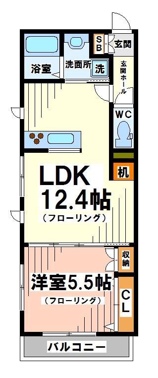 エルミタージュ永福町 当社管理物件(1LDK/3階)の間取り写真
