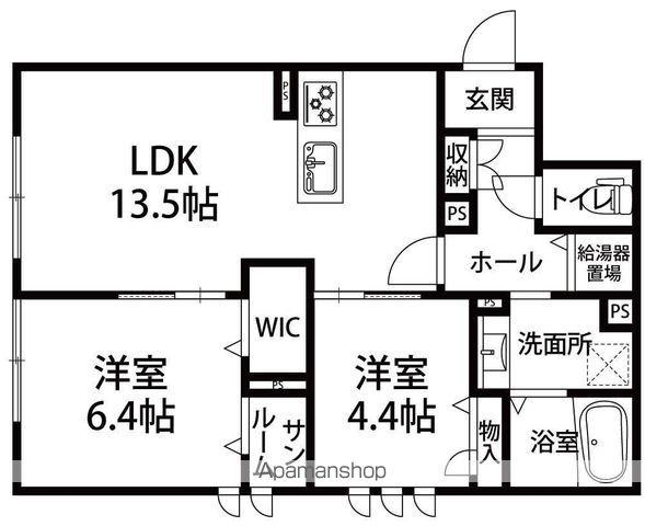 BLOOM TERRACE(2LDK/2階)の間取り写真