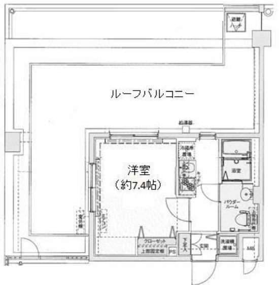 ドルチェ横浜桜木町(1K/4階)の間取り写真