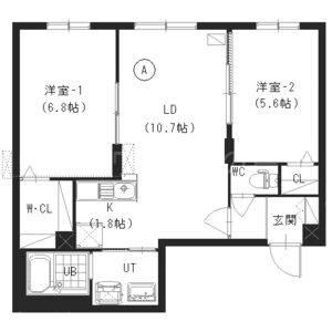 ANPURURU(2LDK/5階)の間取り写真