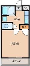 COMFORT98(1K/1階)の間取り写真