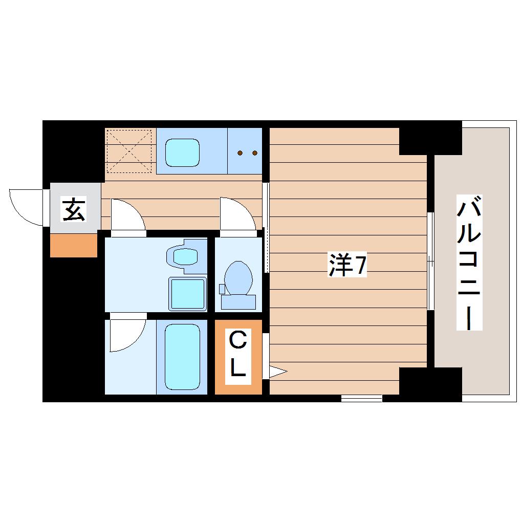 BRANDZ PLUS(1K/2階)の間取り写真