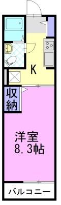 エリール・NT(1K/2階)の間取り写真
