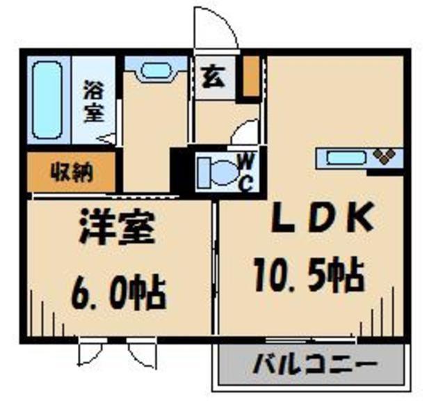 ロイジェントパークス レイクタウン III G(1LDK/1階)の間取り写真